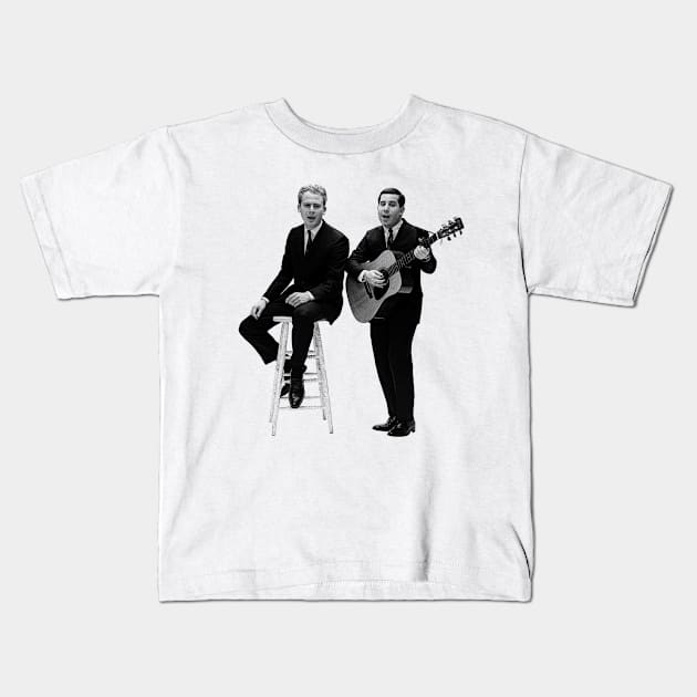 Simon And Garfunkel Kids T-Shirt by TheMusicFav